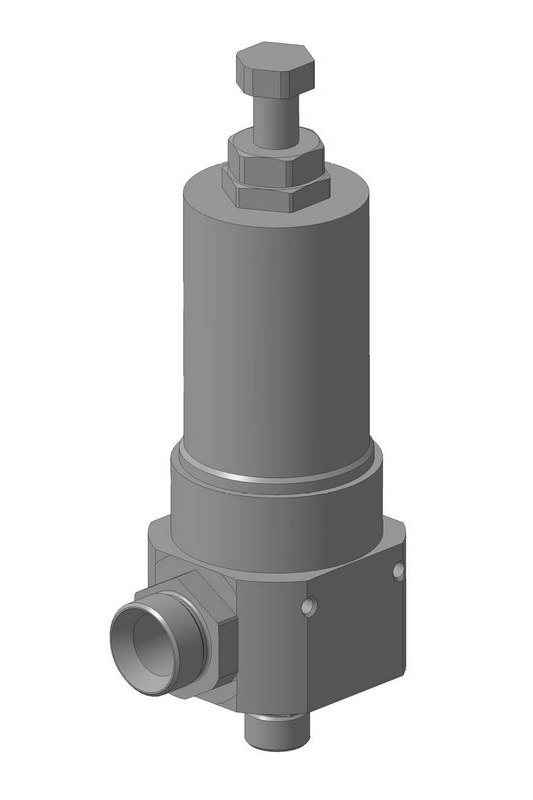 Схематическое изображение редукционного клапана