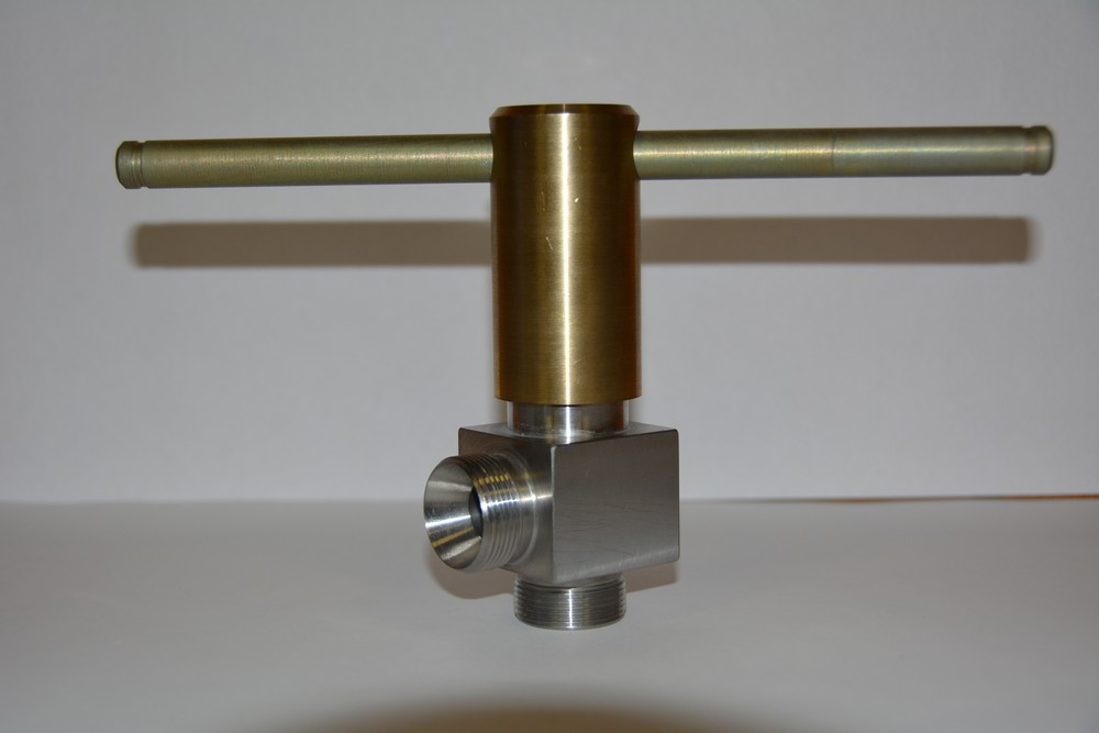 Модель углового вентиля для пневматических систем